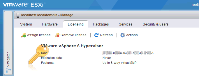 vmware esxi free license key
